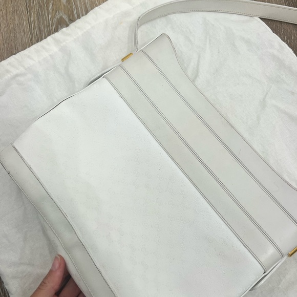 White leather logo gucci shoulder bag purse - Picture 5 of 11